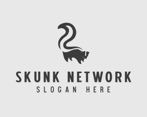 Minimalist Skunk Animal logo