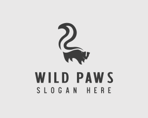 Minimalist Skunk Animal logo design