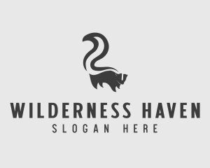 Minimalist Skunk Animal logo design