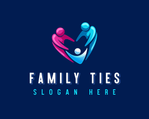 Family Parenting Heart logo design