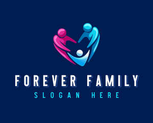 Family Parenting Heart logo design