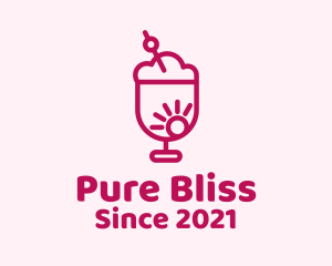 Pink Sunrise Smoothie  logo design