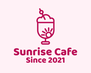 Pink Sunrise Smoothie  logo design