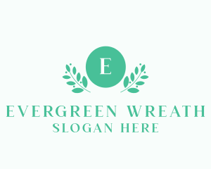 Natural Leaf Organic Wreath logo design