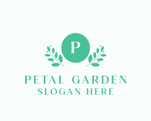 Natural Leaf Organic Wreath logo design