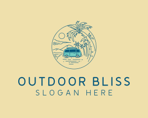 Beach Vacation Van logo design