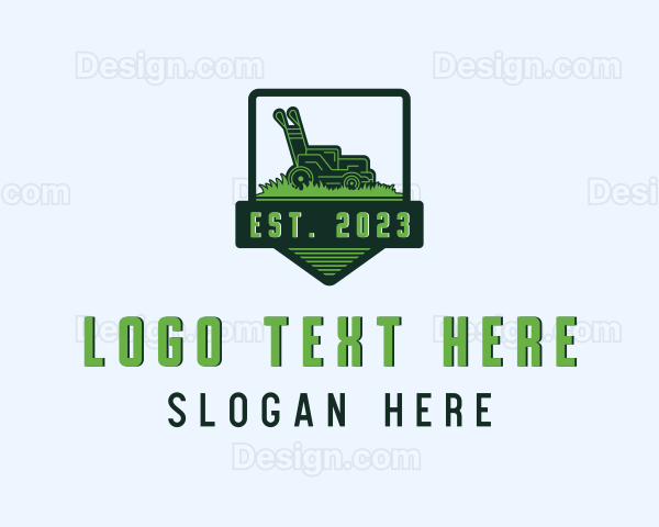 Gardening Lawn Mower Logo