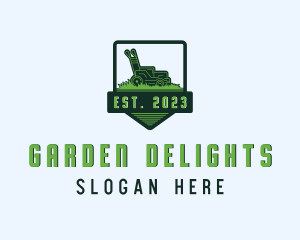 Gardening Lawn Mower logo design