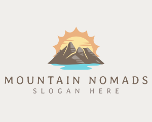 Sunset Mountain Adventure logo design