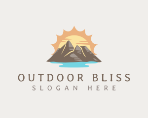 Sunset Mountain Adventure logo design