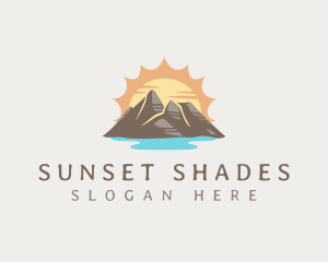 Sunset Mountain Adventure logo design