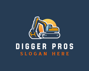 Demolition Excavator Machine logo design