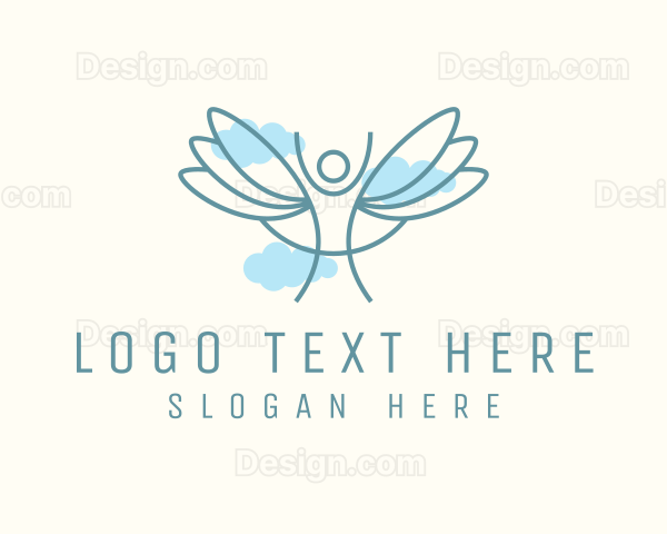 Religious Angel Cloud Logo