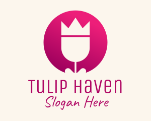 Tulip Crown Florist  logo design