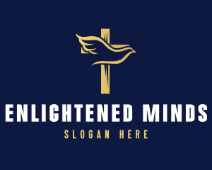 Religion Cross Dove logo