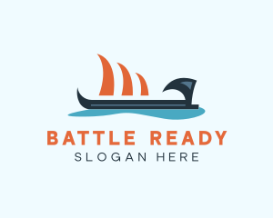 Viking Battleship Sail logo design