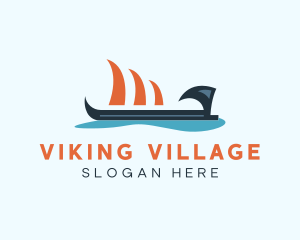 Viking Battleship Sail logo design