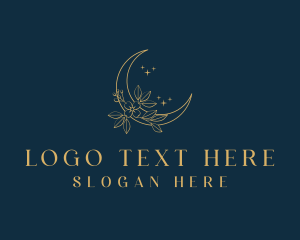 Floral Crescent Moon logo