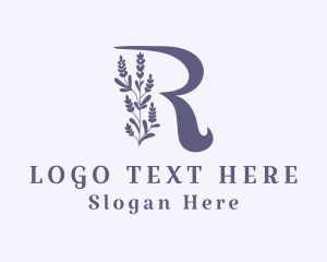 Lavender Plant Letter R logo