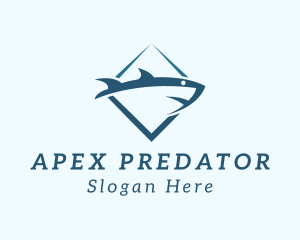 Shark Surfing Predator logo design