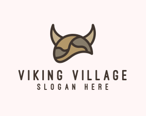 Viking Helmet Gamer  logo design