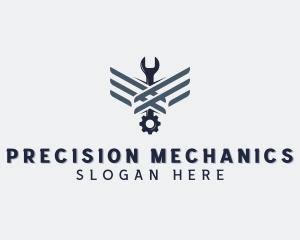 Industrial Mechanical Wrench logo design