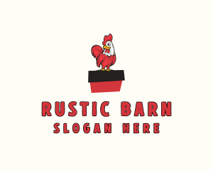 Red Chicken Rooster logo design