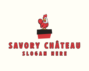 Red Chicken Rooster logo design