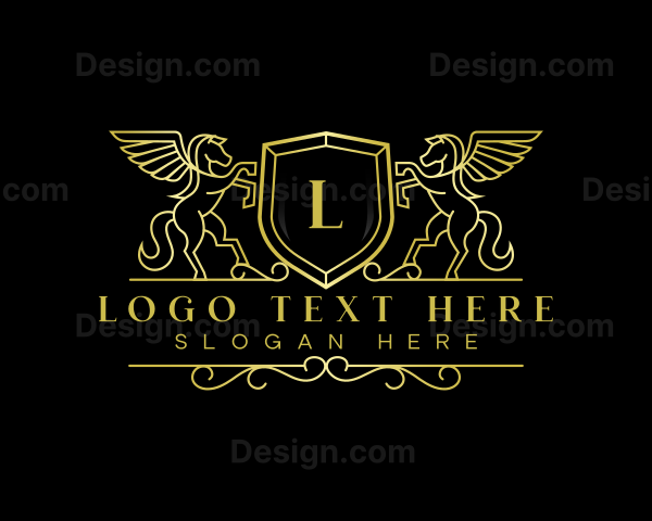 Pegasus Shield Luxury Logo