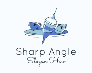 Floater Lure Fish logo design