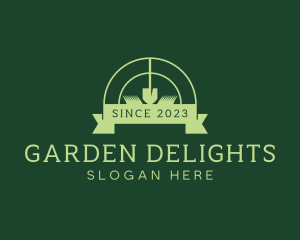 Gardening Grass Shovel logo design