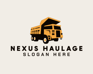 Dump Truck Heavy Equipment logo design