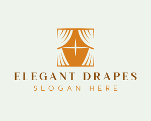 Window Curtain Decor logo design