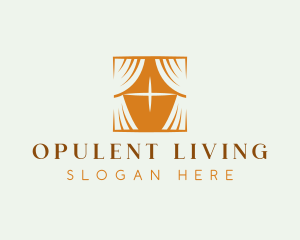 Window Curtain Decor logo design