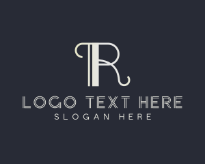 Premium Art Deco Letter R logo