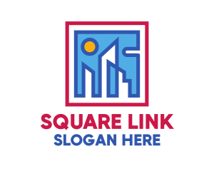 Geometric City Building Square  logo