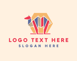 Geometric Origami Camel logo