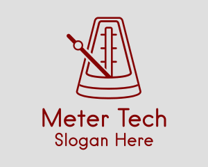 Red Simple Metronome  logo