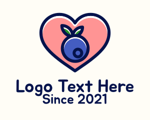Affection - Blueberry Fruit Love logo design