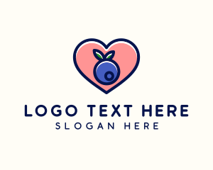 Blueberry Fruit Heart logo