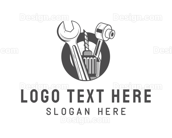 Mechanic Auto Repair Tools Logo