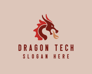 Mythical Dragon Head logo design