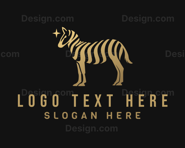 Gradient Golden Zebra Logo