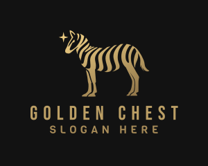 Gradient Golden Zebra logo design