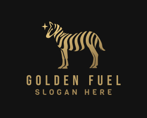 Gradient Golden Zebra logo design