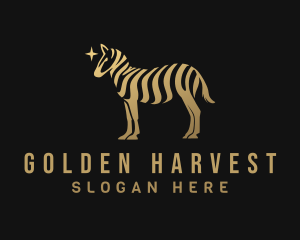 Gradient Golden Zebra logo design