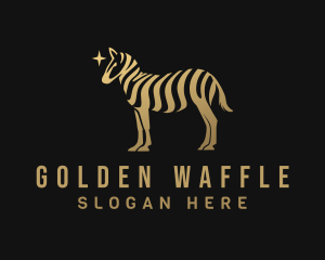 Gradient Golden Zebra logo design