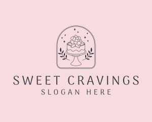 Floral Wedding Cake  logo design