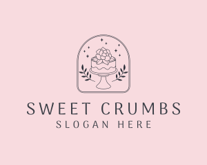 Floral Wedding Cake  logo design