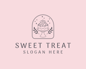 Floral Wedding Cake  logo design